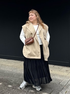 「nissen（ニッセン）のアイテム」を使った、KMさん（レディース・160cm）の春コーディネート