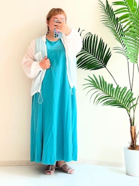 「アイテム（ワンピース）」を使った、KMさん（レディース・160cm）の夏コーディネート