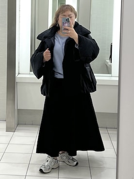 「アイテム（イヤリング）」を使った、KMさん（レディース・160cm）の秋コーディネート