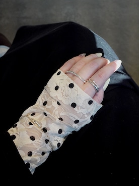 「TEN.（テン）のSILVER925 バインドブレスレット（ブレスレット、シルバー系）」を使った、Nishi Satsukiさん（レディース・156cm）の春コーディネート