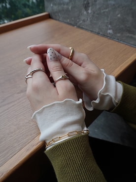 「アイテム（リング）」を使った、Nishi Satsukiさん（レディース・156cm・20代）の秋コーディネート