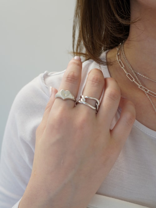 SILVER925 ハートシグネットリング（リング）｜TEN.（テン）の