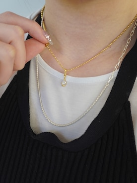 「TEN.（テン）の【新作】18KGP ボライドチャーム（チャーム、ゴールド系）」を使った、Nishi Satsukiさん（レディース・156cm）の春コーディネート