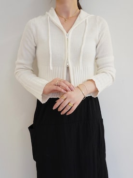 「アイテム（チャーム）」を使った、Nishi Satsukiさん（レディース・156cm・20代）の秋コーディネート