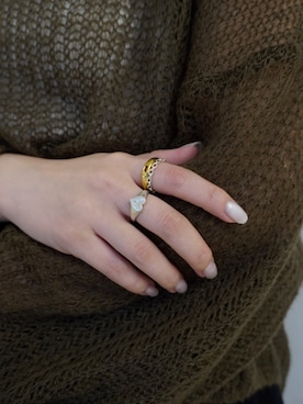 「アイテム（リング）」を使った、Nishi Satsukiさん（レディース・156cm・20代）の秋コーディネート