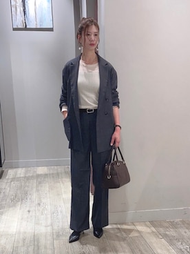 「アイテム（セットアップ）」を使った、みかんさん（レディース・162cm）の秋コーディネート