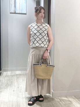 「NOMINE（ノミネ）のアイテム」を使った、みかんさん（レディース・162cm）の夏コーディネート