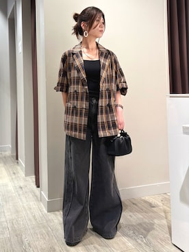 「NOMINE（ノミネ）のアイテム」を使った、みかんさん（レディース・162cm）の夏コーディネート