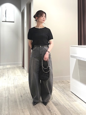 「NOMINE（ノミネ）のアイテム」を使った、みかんさん（レディース・162cm）の春コーディネート