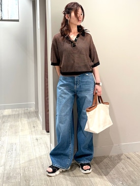「NOMINE（ノミネ）のアイテム」を使った、みかんさん（レディース・162cm）の夏コーディネート