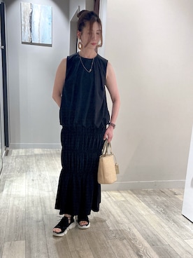 「バルーンスリーブ」｜みかんさん（レディース・162cm）の夏コーディネート