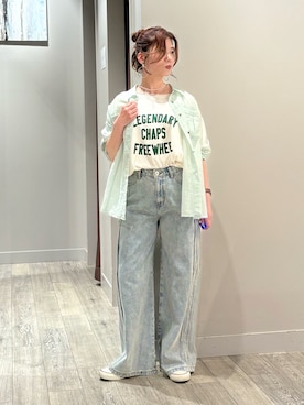 「NOMINE（ノミネ）のアイテム」を使った、みかんさん（レディース・162cm）の春コーディネート
