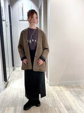 「アイテム（その他シューズ）」を使った、みかんさん（レディース・162cm）の秋コーディネート