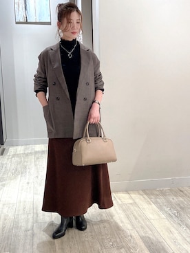 「アイテム（セットアップ）」を使った、みかんさん（レディース・162cm）の秋コーディネート