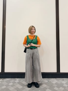 「アイテム（チノパンツ）」を使った、sharon0109さん（レディース・163cm）の秋コーディネート