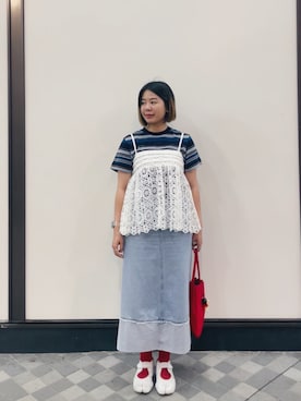 「アイテム（キャミソール）」を使った、sharon0109さん（レディース・163cm）の夏コーディネート