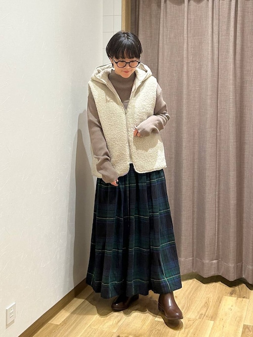 リバーシブルキルトボアベスト（ベスト）｜studio CLIP（スタディオ