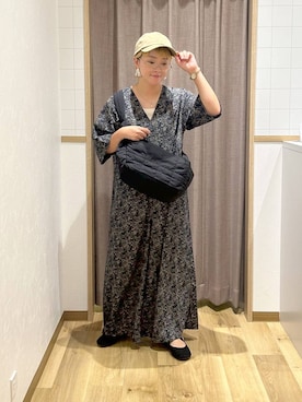 「studio CLIP（スタディオクリップ）のアイテム（キャップ）」を使った、hara..さん（レディース・152cm）の夏コーディネート