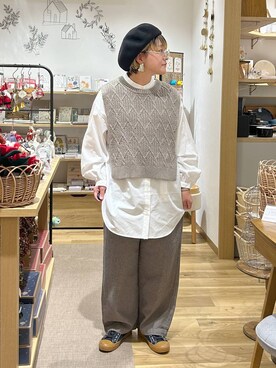 「アイテム（帽子）」を使った、hara..さん（レディース・152cm・30代）の秋コーディネート