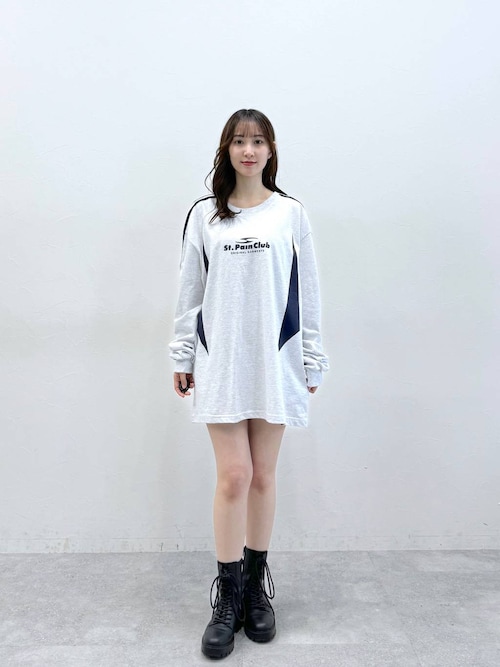 セール】【UNISEX】SAINTPAIN／EMBLEMラインロングスリーブT