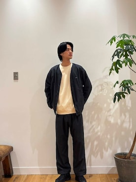 「アイテム（その他アウター、ブラック系）」を使った、Yukiyaさん（メンズ・185cm）の秋コーディネート
