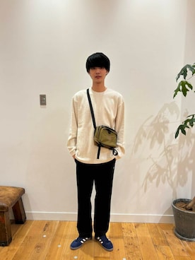 「アイテム（チノパンツ）」を使った、Yukiyaさん（メンズ・185cm）の夏コーディネート