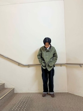 「Barbour（バブアー）のアイテム（その他アウター）」を使った、armrckrさん（メンズ・163cm）の冬コーディネート