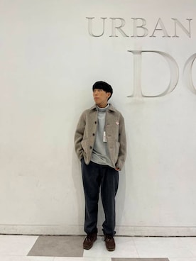 「アイテム（カバーオール）」を使った、armrckrさん（メンズ・163cm）の冬コーディネート