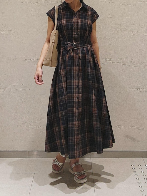 ウエストタックチェックアソートワンピース（ワンピース）｜ROPE