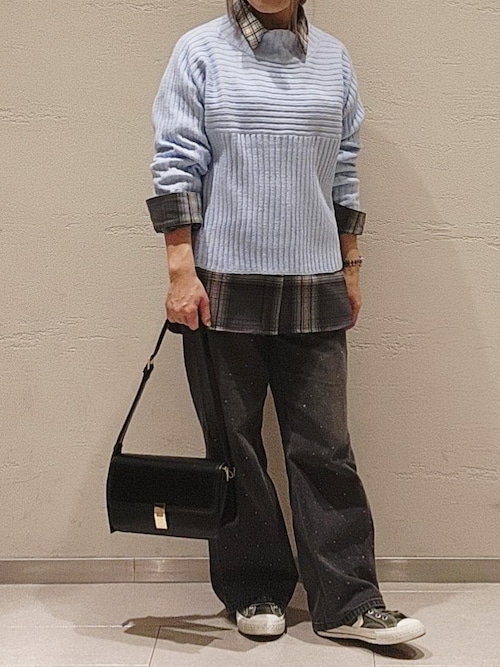 【WEB限定カラー】me fit BAG バーチカルラインワイドショルダーバッグ
