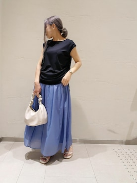 「GIA14190」｜LISAさん（レディース・156cm）の夏コーディネート