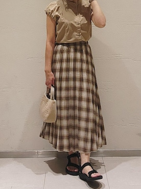 「アイテム（スカート）」を使った、LISAさん（レディース・156cm・30代）の夏コーディネート
