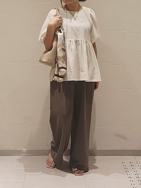 「アイテム（バンダナ/スカーフ）」を使った、LISAさん（レディース・156cm・30代）の夏コーディネート