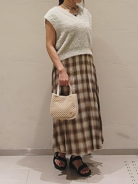 「アイテム（アクセサリー）」を使った、LISAさん（レディース・156cm）の秋コーディネート