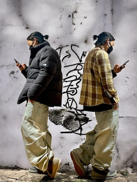 「Wrangler（ラングラー）のアイテム」を使った、papasfurugiさん（メンズ・172cm）の冬コーディネート