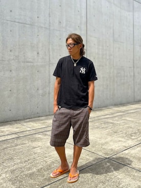 「MLB（メジャーリーグベースボール）のアイテム」を使った、papasfurugiさん（メンズ・172cm）の秋コーディネート