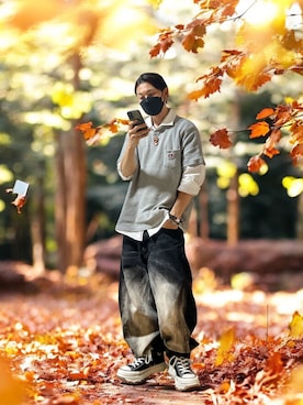 「TOMMY HILFIGER（トミーヒルフィガー）のアイテム」を使った、papasfurugiさん（メンズ・172cm）の秋コーディネート