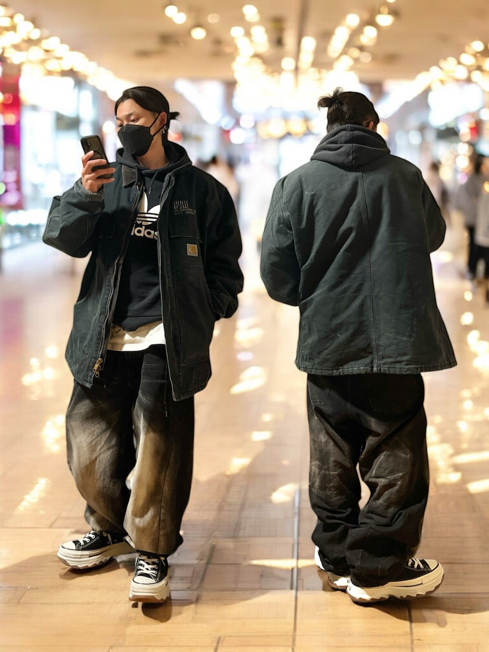 Carhartt カバーオール グリーン Carharttのカバーオール（グリーン系）を使った人気ファッション