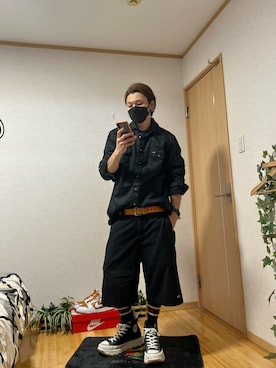 「CONVERSE（コンバース）のアイテム」を使った、papasfurugiさん（骨格ナチュラル・メンズ・172cm）の夏コーディネート