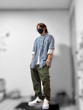 「Dickies（ディッキーズ）のアイテム（パンツ）」を使った、papasfurugiさん（メンズ・172cm）の春コーディネート