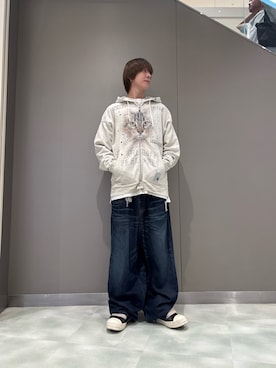「アイテム（パーカー）」を使った、tanshio03さん（メンズ・181cm）の夏コーディネート