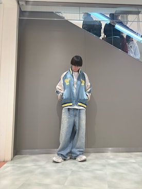 「アイテム（スカジャン）」を使った、tanshio03さん（メンズ・181cm）の秋コーディネート