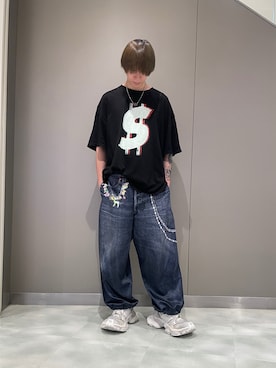 「TALKING ABOUT THE ABSTRACTION（トーキング　アバウト　ジ　アブストラクション）のアイテム（パンツ）」を使った、tanshio03さん（メンズ・181cm）の夏コーディネート