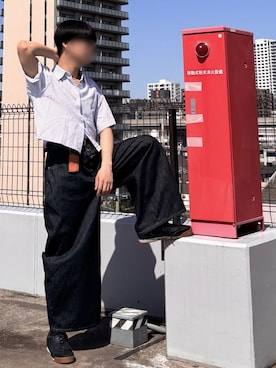 「WISH FOR EVER（ウィッシュフォーエバー）のアイテム」を使った、　昴優(こうゆう)さん（メンズ・175cm）の夏コーディネート