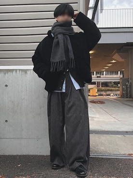 「Hawkins（ホーキンス）のアイテム」を使った、昂優さん（メンズ・175cm）の冬コーディネート