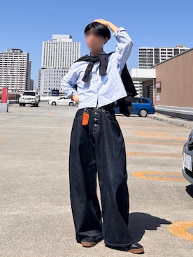 「アイテム（コインケース）」を使った、昂優さん（メンズ・175cm）の春コーディネート