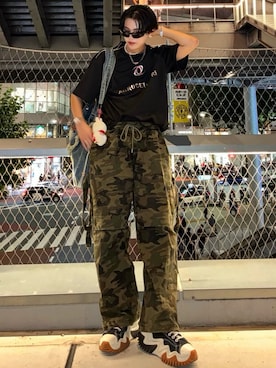 「ALAND（エーランド）のアイテム」を使った、SIZU（織田信長)インスタさん（メンズ・170cm）の春コーディネート