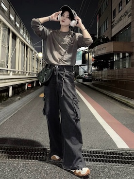 「CONVERSE（コンバース）のアイテム」を使った、SIZU（織田信長)インスタさん（メンズ・170cm）の春コーディネート