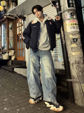 「lilful（リルフル）のアイテム」を使った、SIZU（織田信長)インスタさん（メンズ・170cm）の春コーディネート