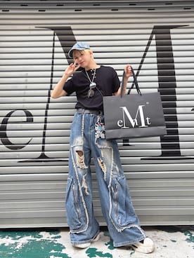 「MUCENT（ムセント）のアイテム」を使った、SIZU（織田信長)インスタさん（メンズ・170cm）の夏コーディネート
